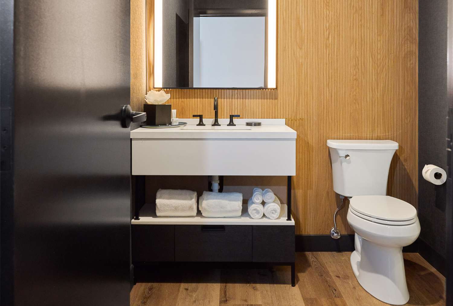 The Watershed's accessible rooms bathroom